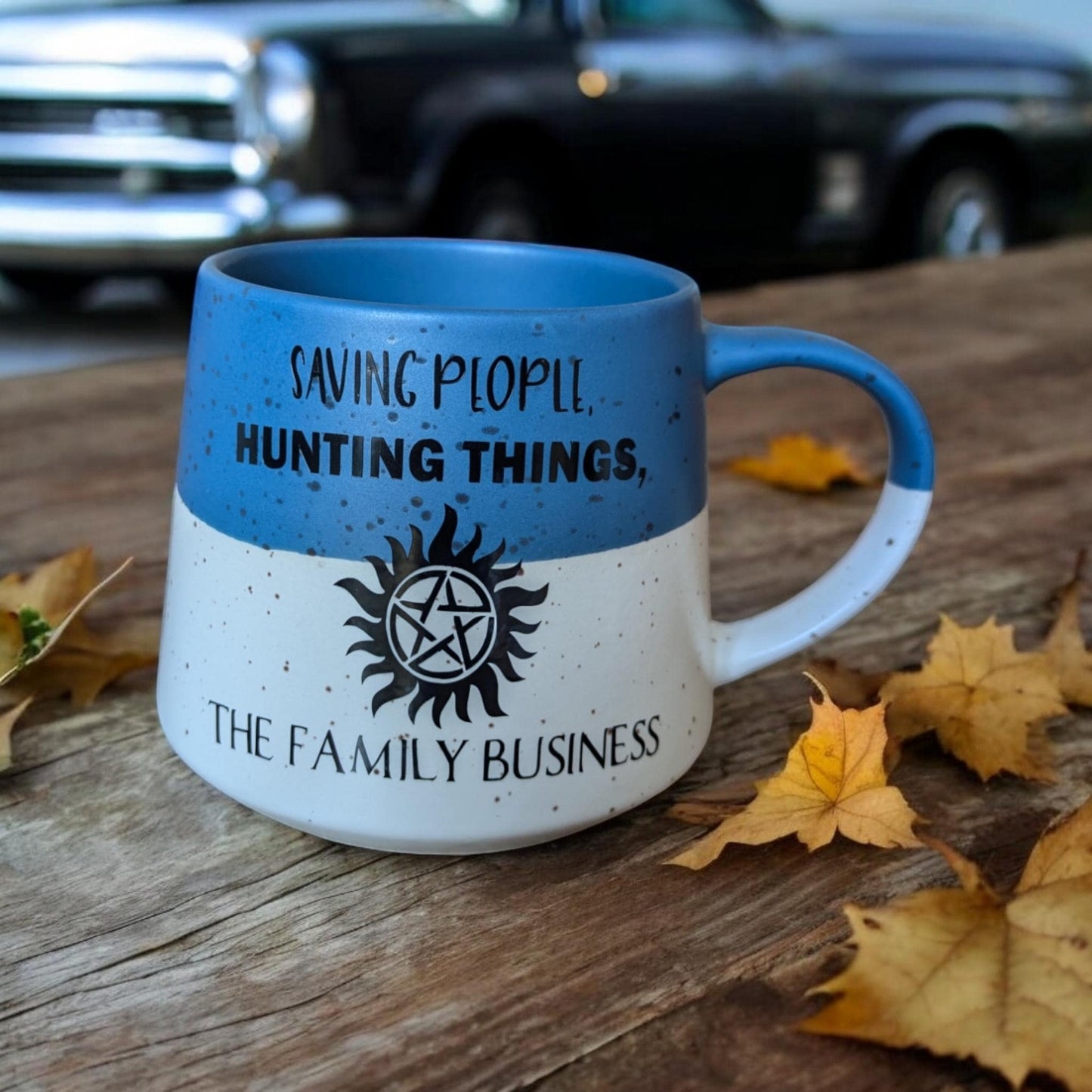 Saving people hunting things family business supernatural mug