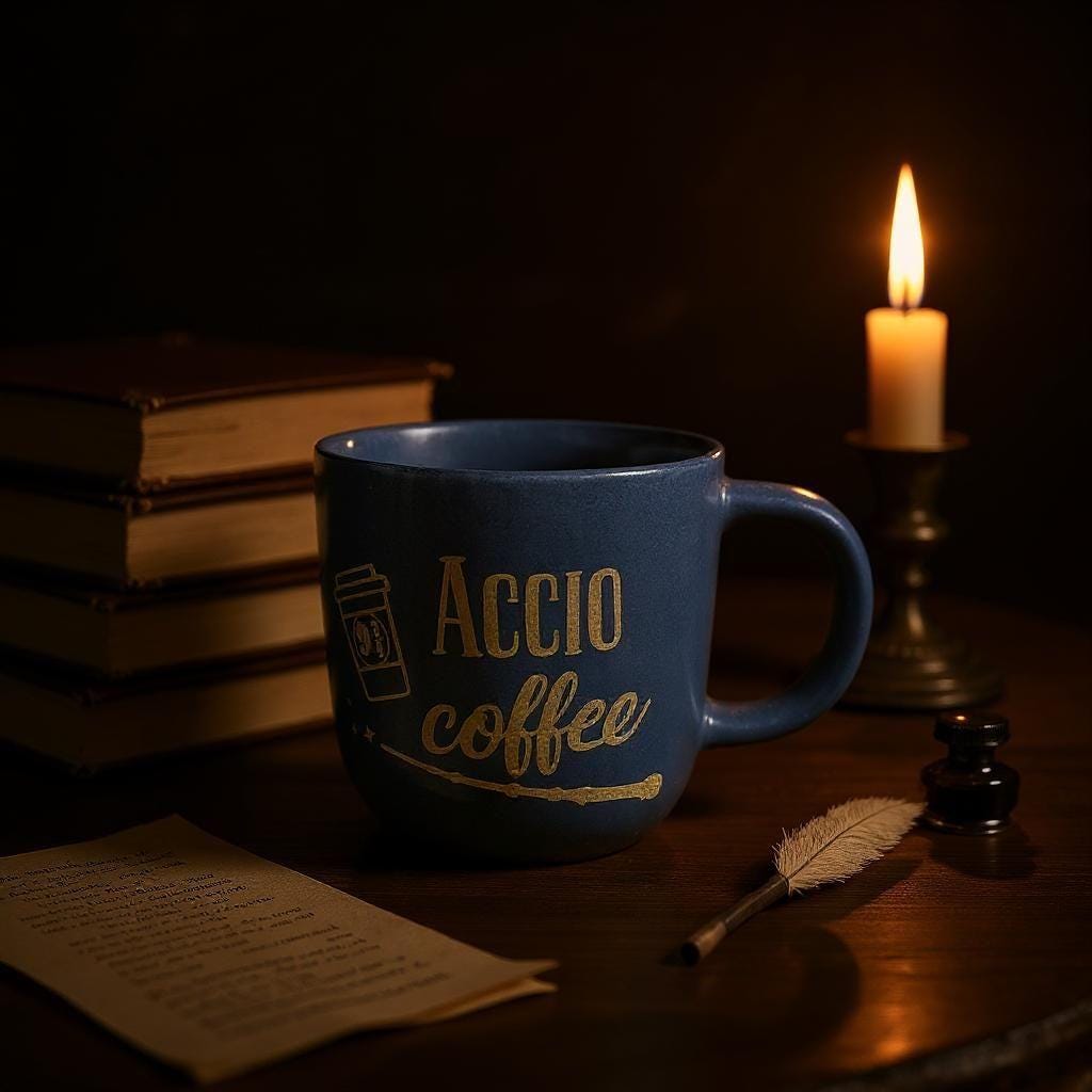 Harry Potter accio coffee mug