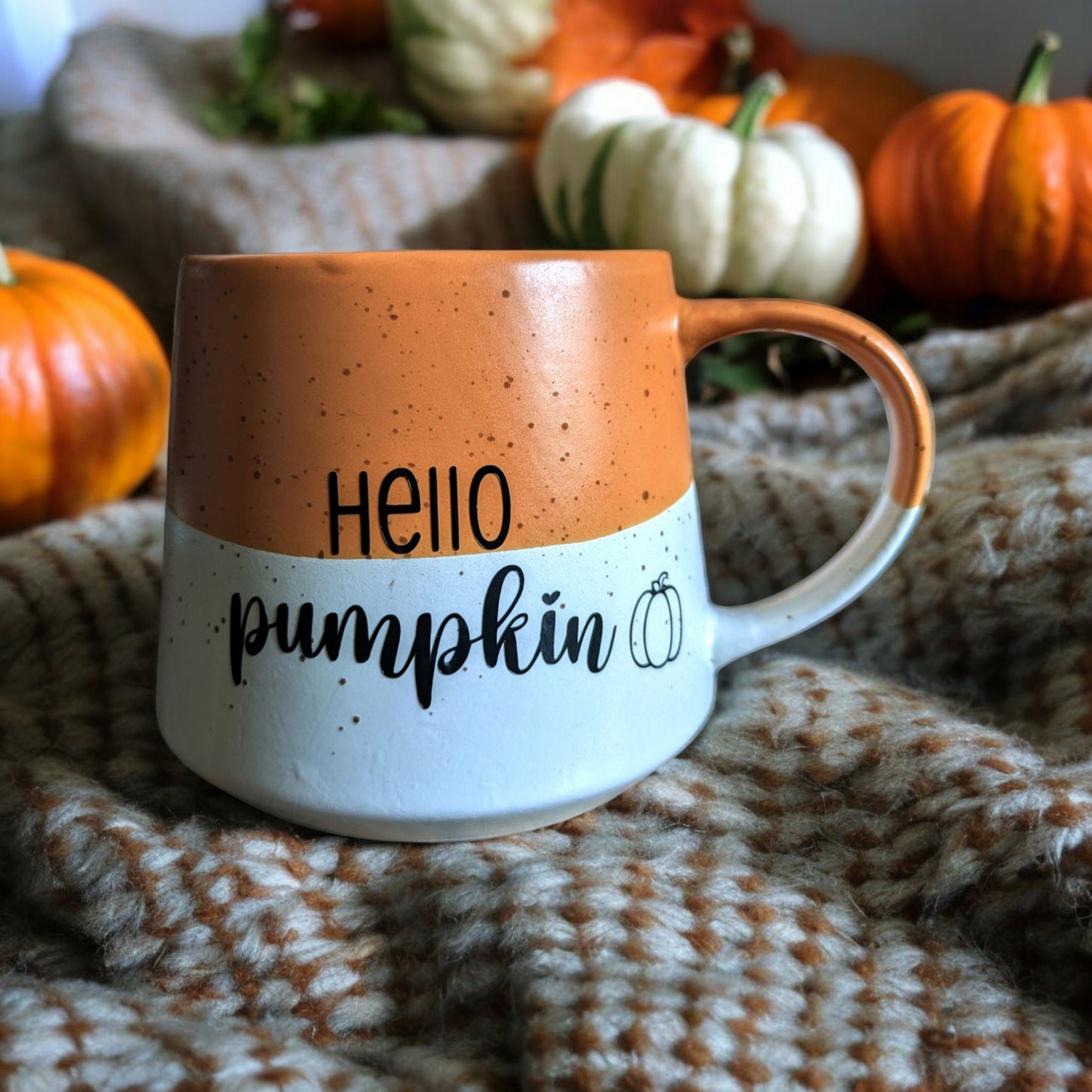 Hello pumpkin fall mug 