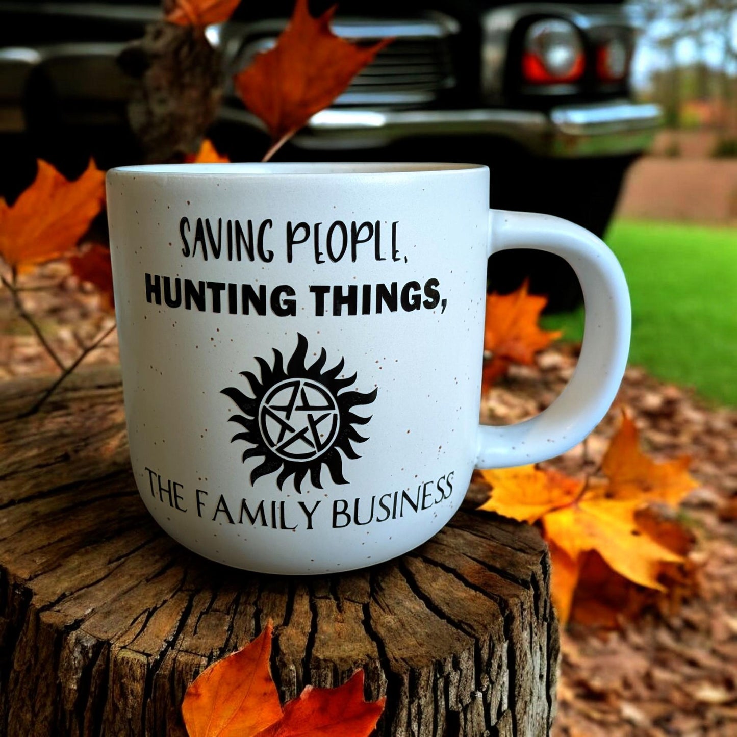 Saving people hunting things mug