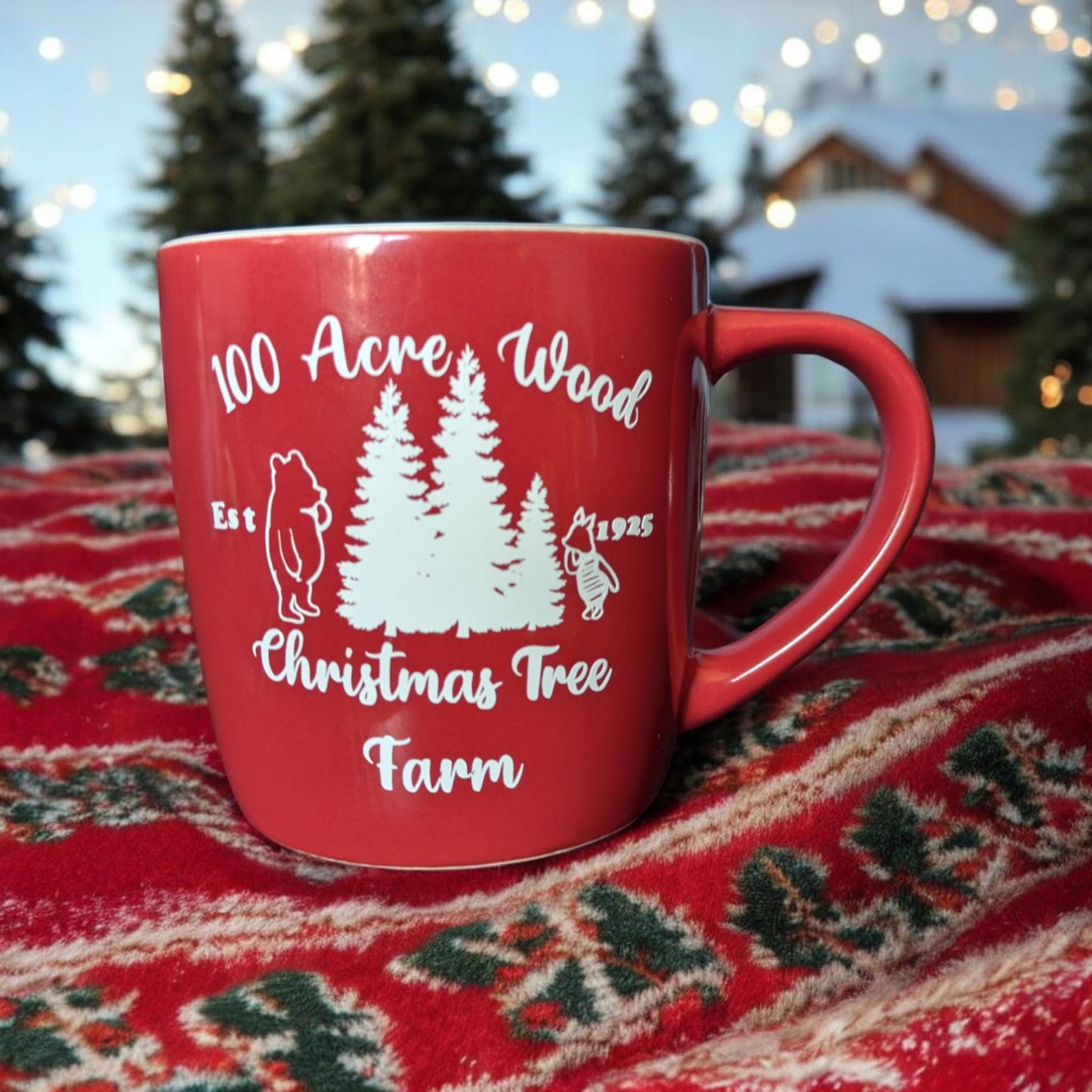 Winnie the Pooh winter Christmas mug