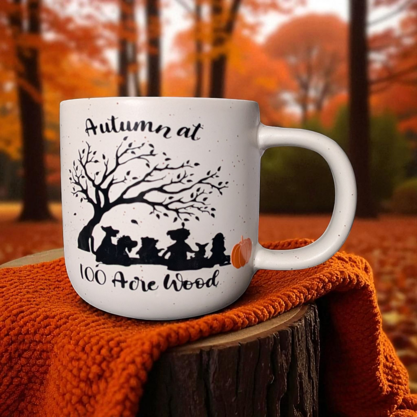 Autumn at 100 acre wood Winnie the Pooh inspired Mug 