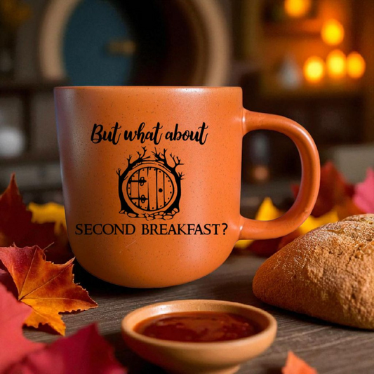 Second Breakfast Lord of the Rings Hobbit Ceramic Mug