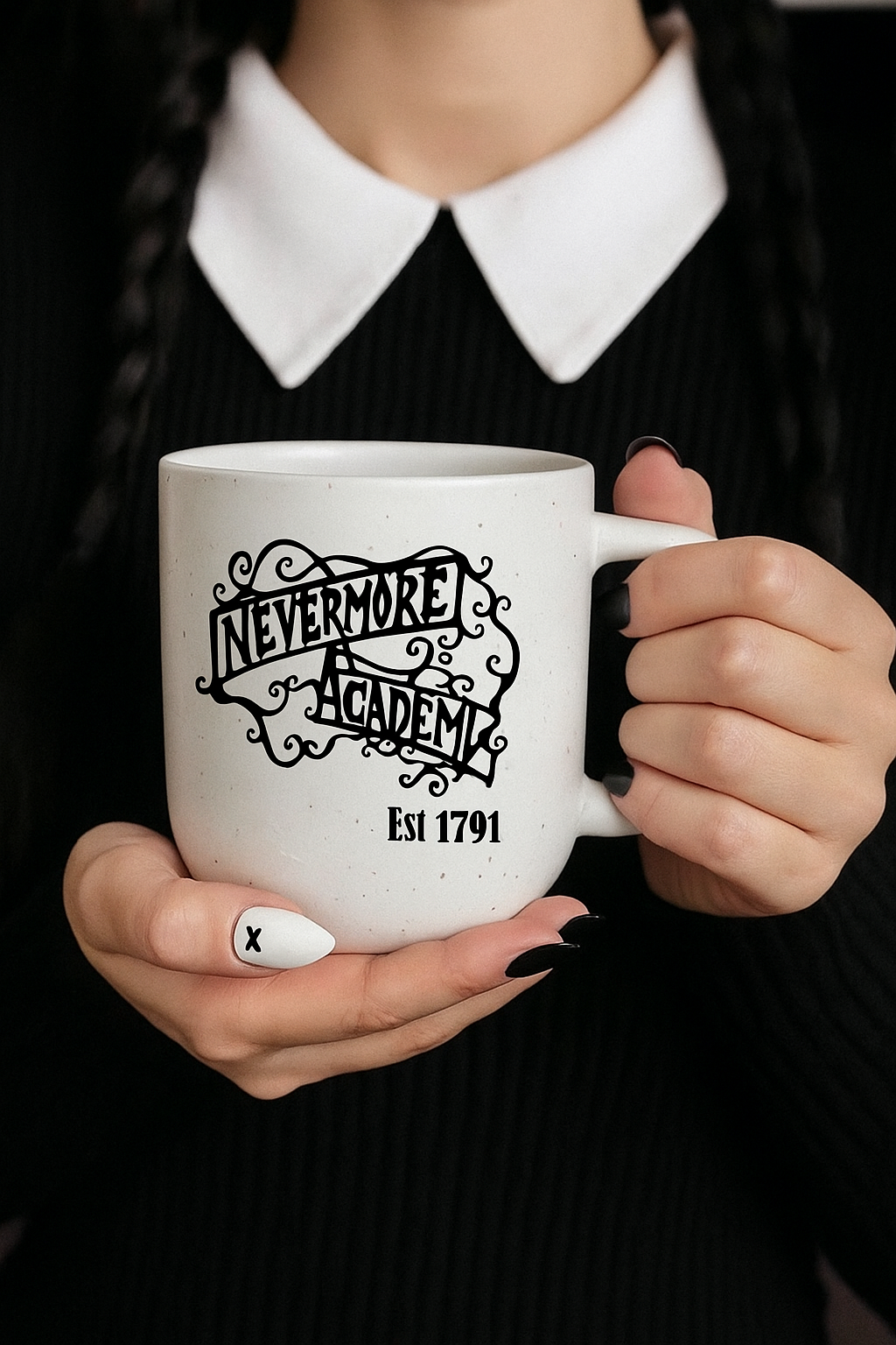 Nevermore academy Wednesday Addams mug 