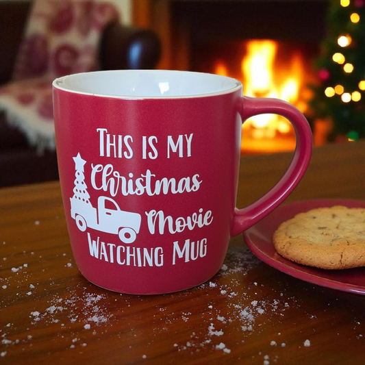 This is my Christmas movie watching mug
